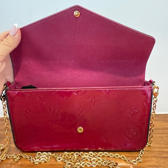 Louis Vuitton Empreinte Pochette Felicie Chain Wallet Dark Red - Picture 11 of 12